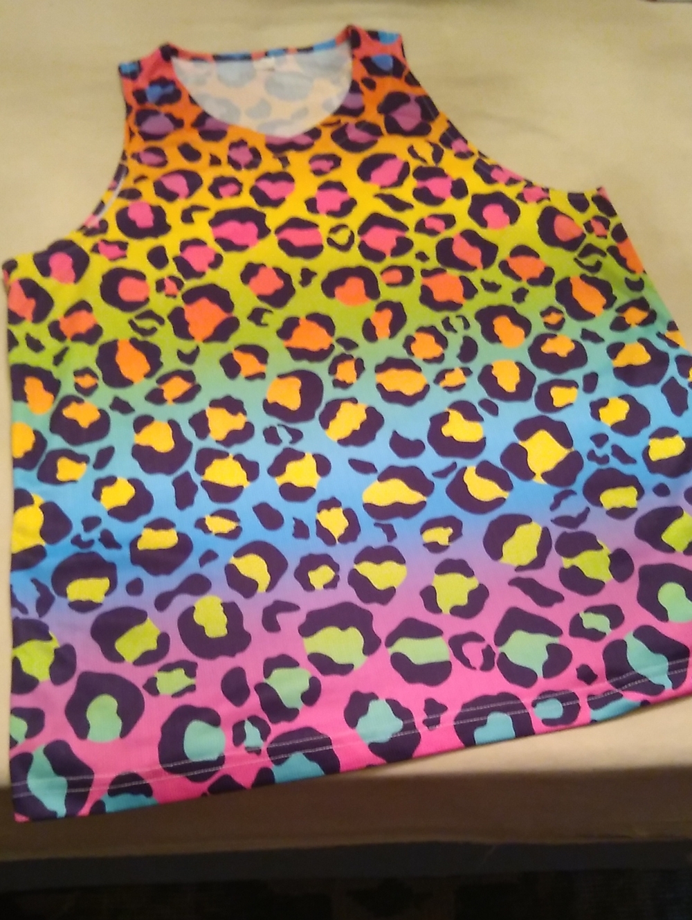 Rainbow Leopard Print Tank Top -🏳️‍🌈 Multicolor